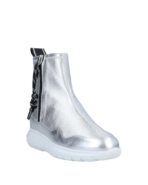 Hogan White Ankle Boots