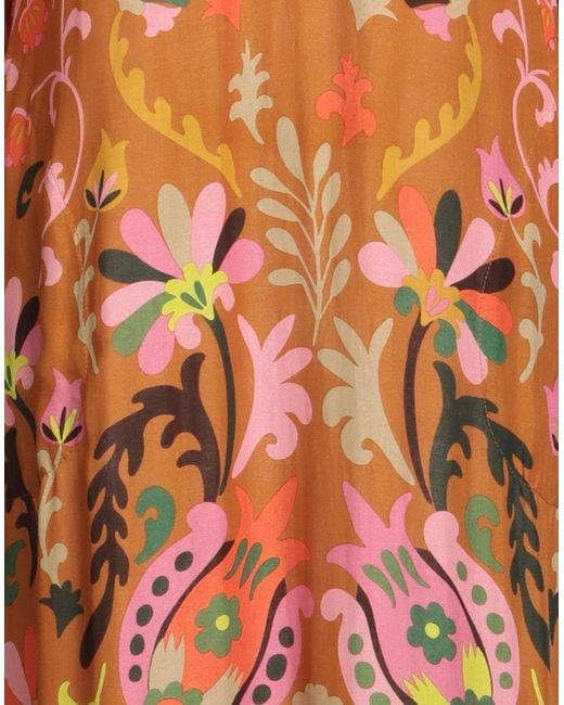 Maliparmi Orange Maxi Dress Viscose