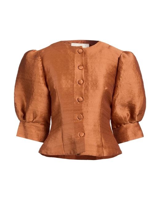 D'Estree Brown Jacket Polyester, Nylon