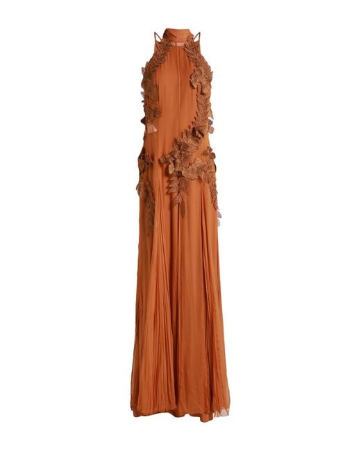 Vestido largo Alberta Ferretti de color Brown