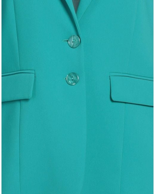 Patrizia Pepe Blue Blazer Polyester, Elastane