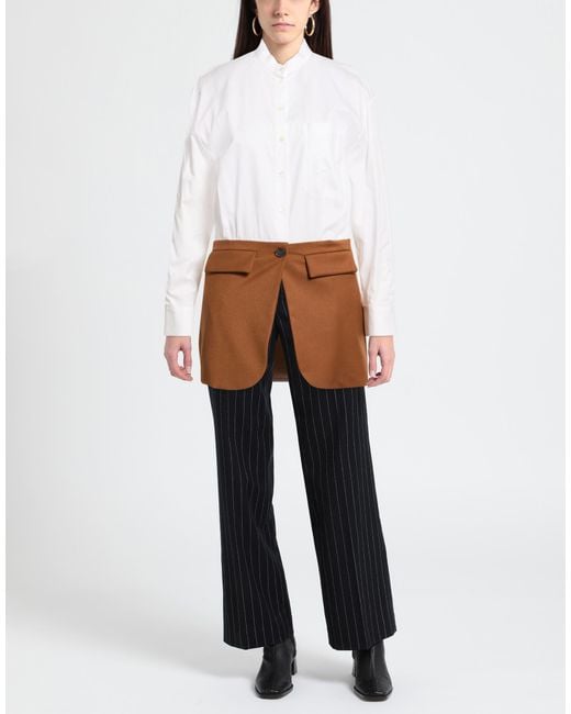 SOLOTRE White Shirt Cotton, Polyester, Viscose, Elastane