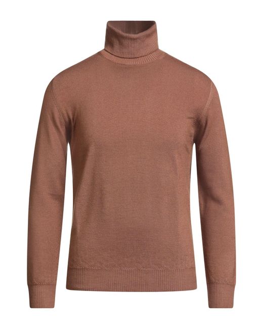 Officina 36 Brown Turtleneck Merino Wool for men