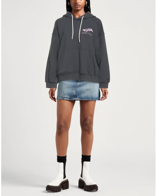 MSGM Gray Burro Studio X Sweatshirt Cotton
