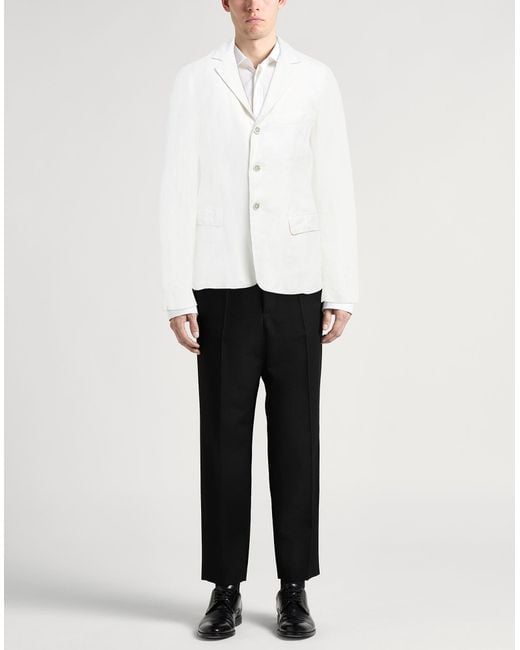 120% Lino White Blazer Linen for men