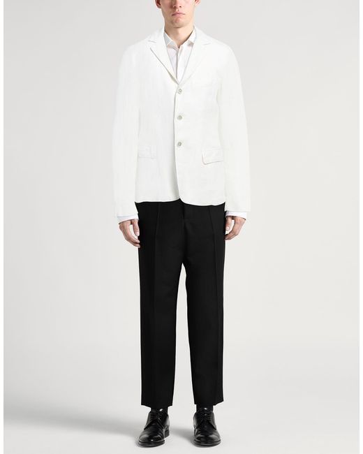 120% Lino White Blazer Linen for men