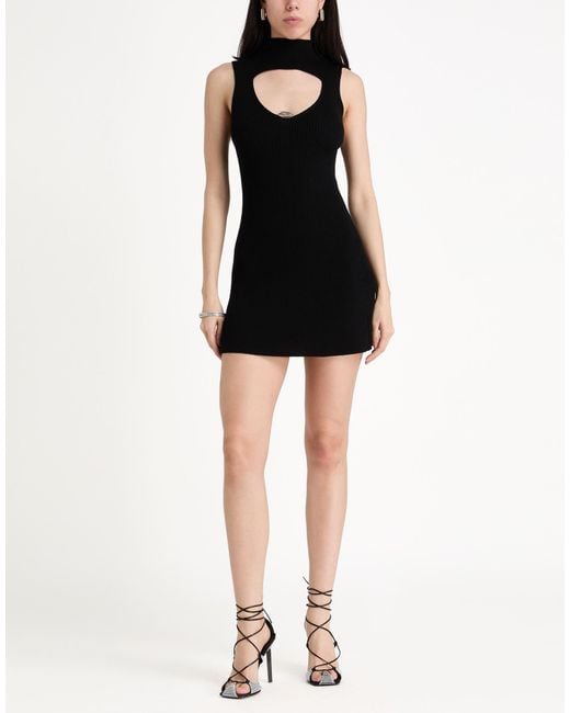 DIESEL Black Mini Dress Wool