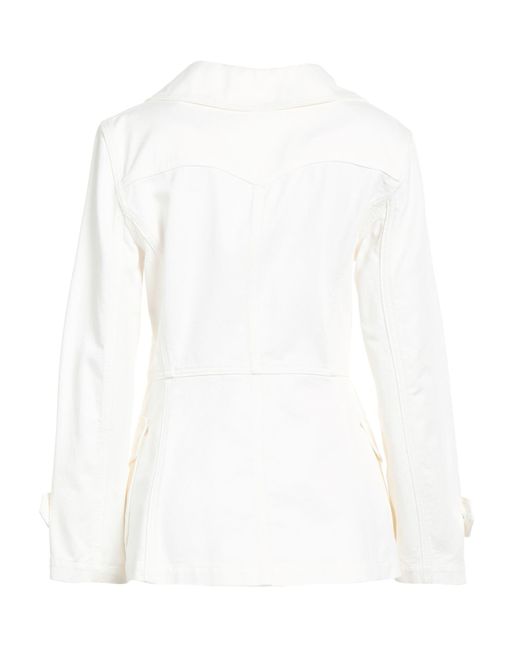 Alberta Ferretti White Overcoat & Trench Coat