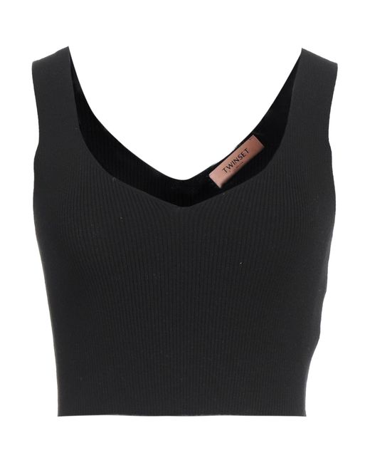 Twinset Black Top Viscose, Polyester