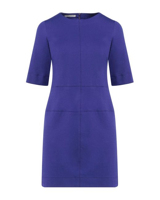 Biancoghiaccio Blue Mini Dress Viscose, Polyamide, Elastane