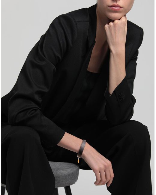 Ambush Black Bracelet Soft Leather, Metal