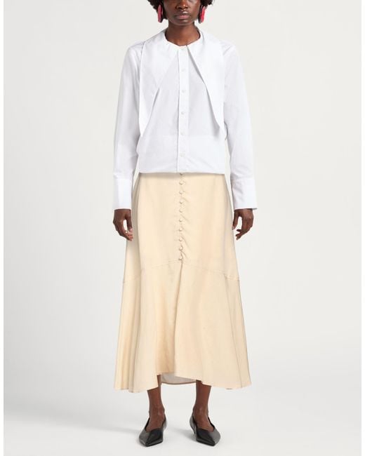 Twinset Natural Midi Skirt