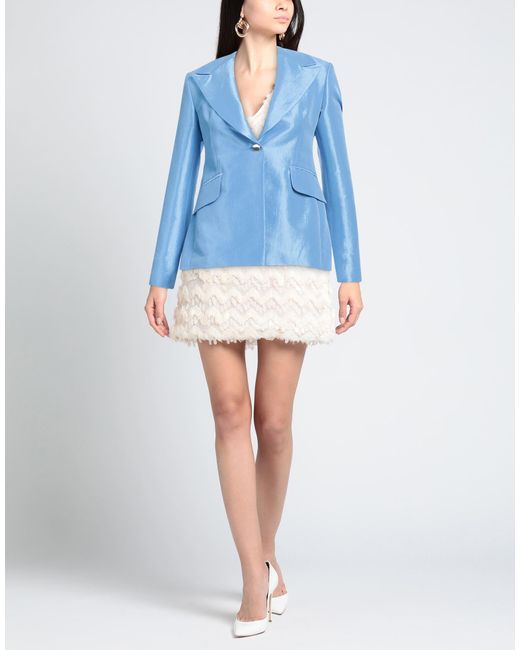 Nora Barth Blue Blazer Polyester, Viscose, Elastane