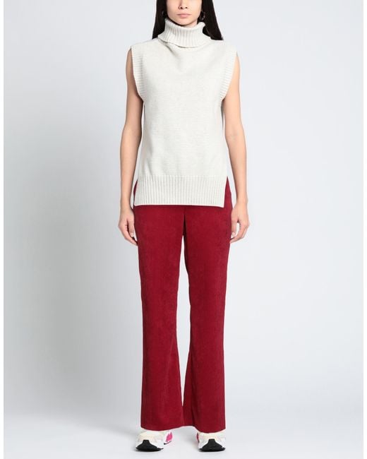 B.yu Red Brick Pants Polyester, Polyamide, Elastane