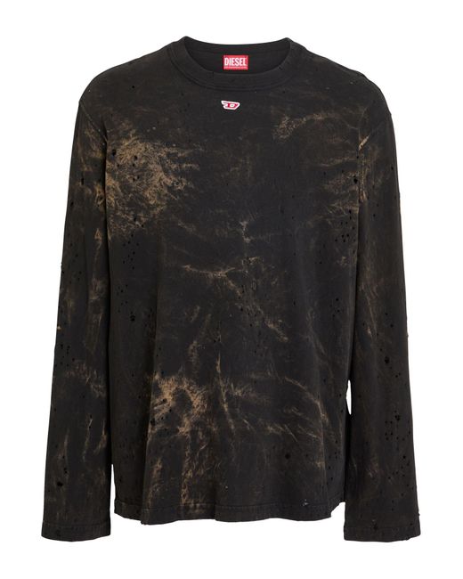 DIESEL Black Charcoal T-Shirt Cotton for men
