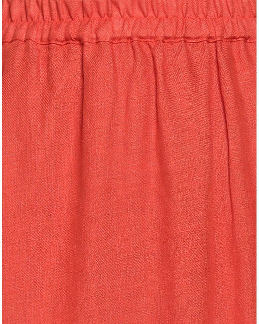 Clips Red Midi Skirt
