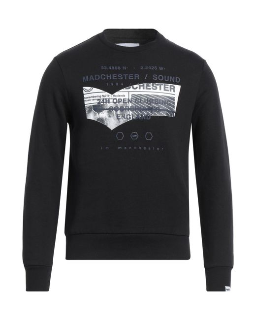 Gas Black Sweatshirt Cotton, Elastane for men