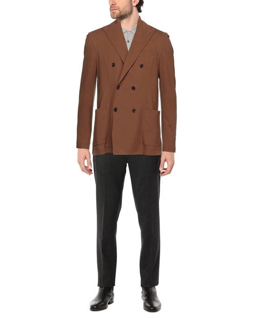 Circolo 1901 Brown Blazer Cotton, Elastane for men