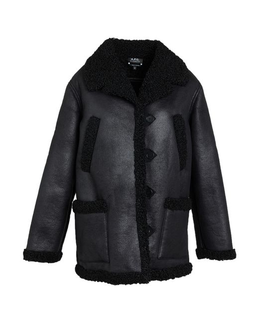 A.P.C. Black Shearling & Teddy