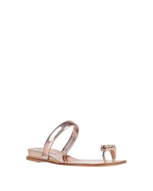 Casadei White Toe Strap Sandals