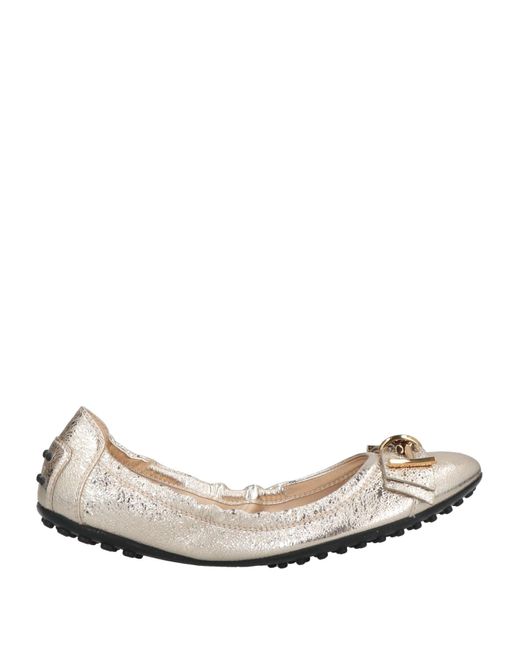 Tod's White Ballet Flats
