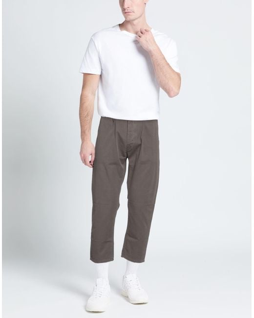 Novemb3r Gray Cropped Trousers for men