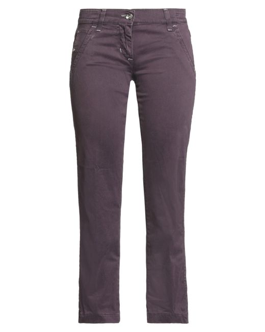 Jacob Cohen Purple Pants Cotton, Elastane