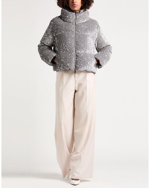 Herno Gray Puffer Polyester