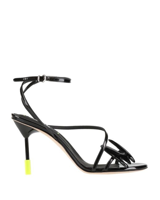 MSGM Black Sandals Leather