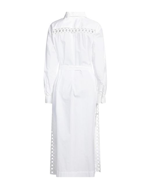 Sandro White Midi-Kleid