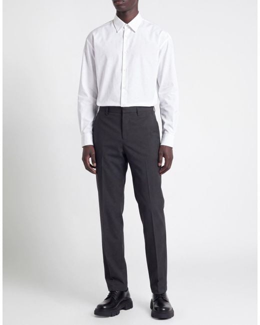 Department 5 Blue Charcoal Pants Virgin Wool, Polyester, Elastane for men