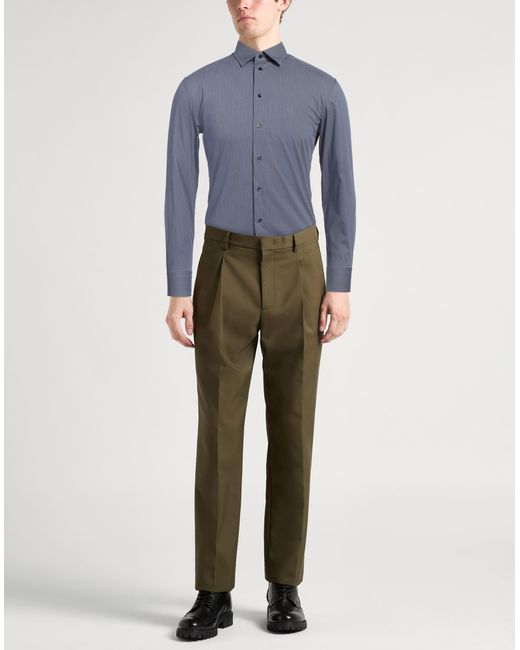 Emporio Armani Blue Shirt Cotton, Polyamide, Elastane for men
