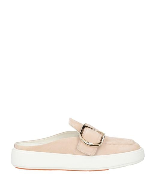 Santoni Natural Mules & Clogs Leather