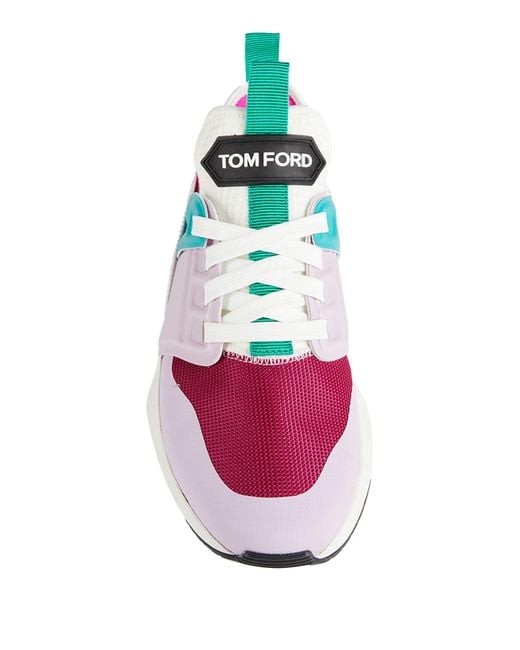 Tom Ford White Lilac Sneakers Textile Fibers for men