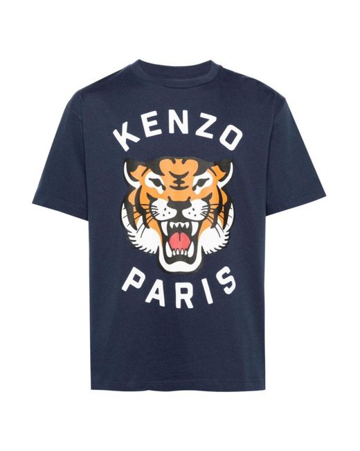 Camiseta Lucky Tiger KENZO de color Blue