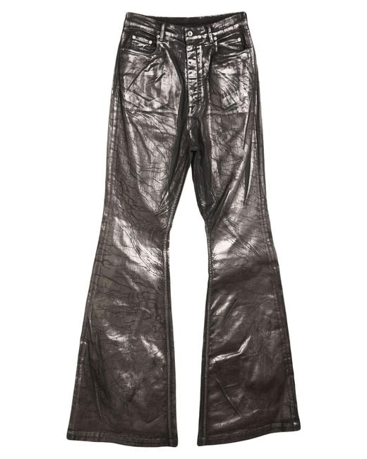 Rick Owens Gray Jeans Cotton, Elastomultiester, Rubber for men