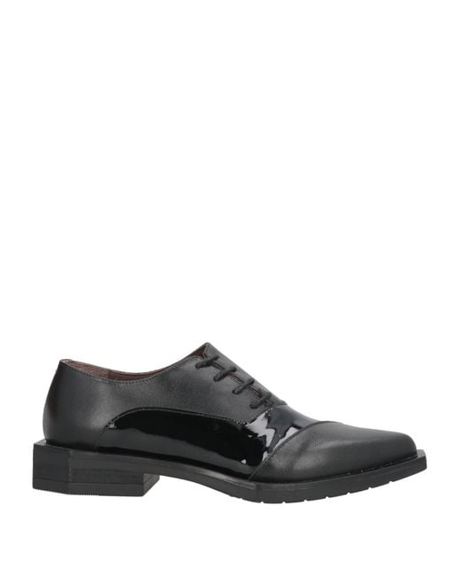 LE BOHÉMIEN Black Lace-Up Shoes Calfskin