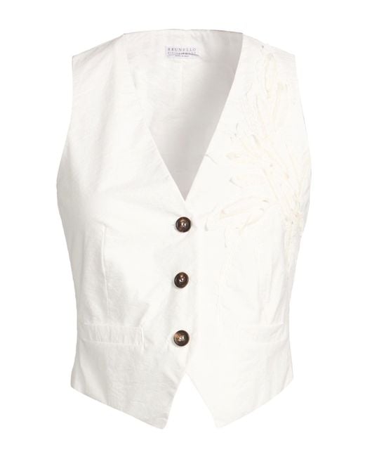 Brunello Cucinelli White Waistcoat
