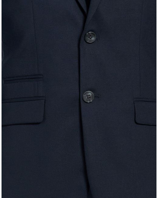 SELECTED Blue Midnight Blazer Recycled Polyester, Wool, Ecovero Viscose, Elastane for men
