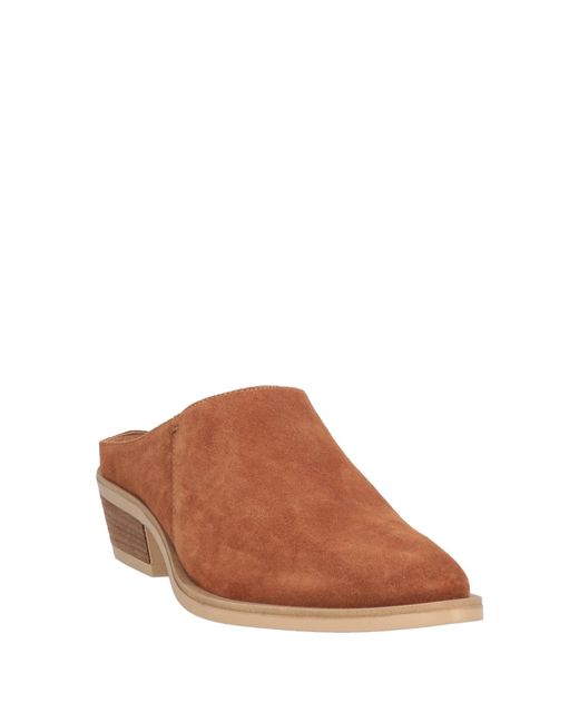 Carmens Brown Mules & Clogs Leather