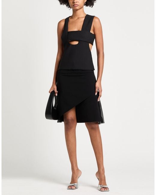 Courreges Black Top Polyester, Wool, Elastane, Polyamide