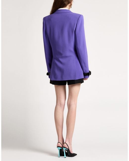 Moschino Purple Blazer Viscose, Elastane, Polyester, Polyurethane Resin