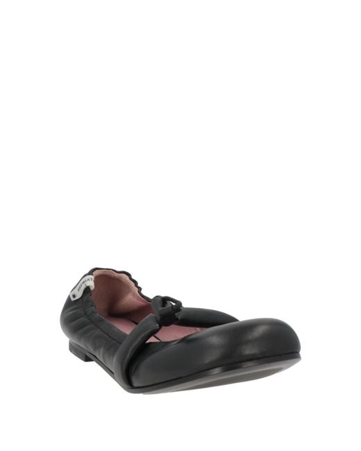 Premiata Black Ballet Flats Leather