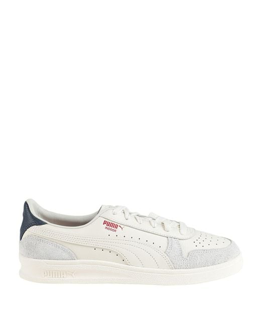 PUMA White Indoor Sneakers Cowhide for men