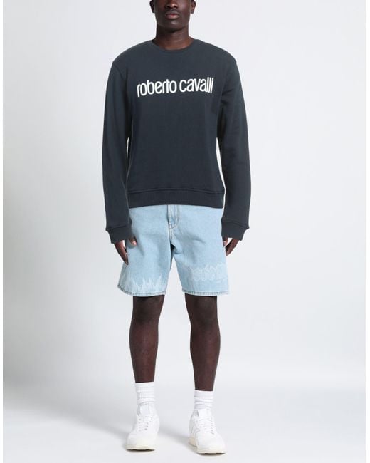 Roberto Cavalli Blue Sweatshirt for men