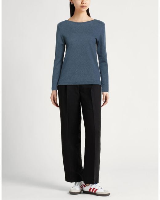 Majestic Filatures Blue T-Shirt Organic Cotton, Cashmere
