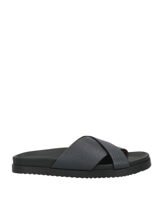 Doucal's Black Sandals Leather for men