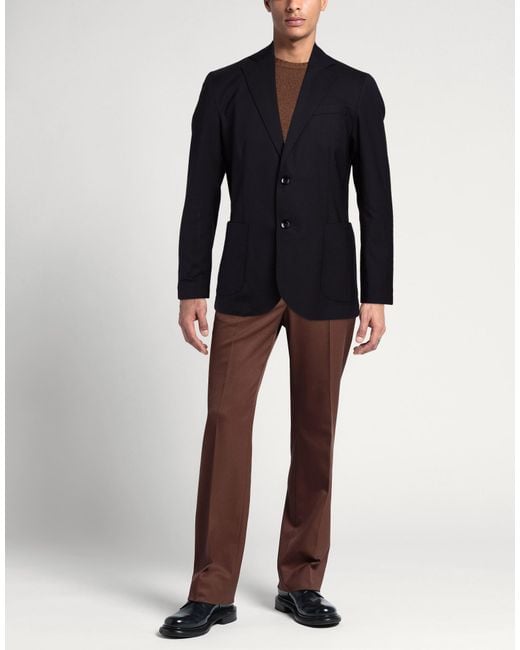 Cruna Blue Blazer Wool, Polyester, Elastane for men