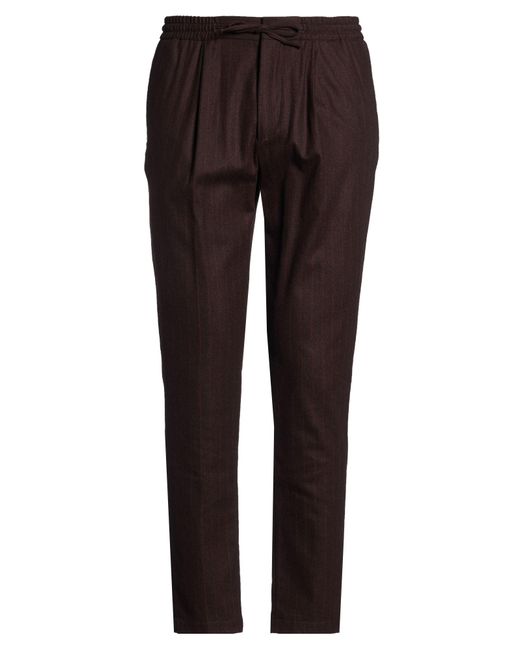 Manuel Ritz Brown Pants Wool, Polyamide, Cashmere, Elastane for men