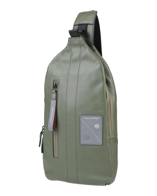 Piquadro Leather Rucksack in Military Green (Green) for Men | Lyst